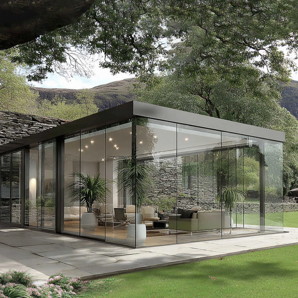 garden glass room, a type of glass rooms service in dubai