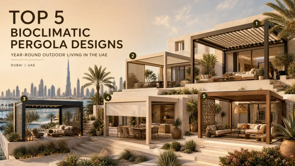 Top 5 Bioclimatic Pergola Designs for Year-Round Outdoor Living in the UAE