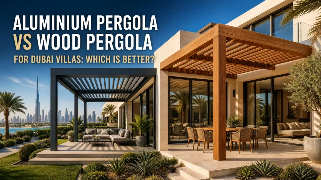 Aluminium Pergola vs Wood Pergola for Dubai Villas