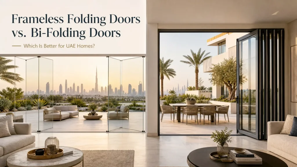 Frameless Folding Doors vs. Bi-Folding Doors: Which Is Better for UAE Homes?